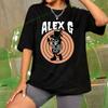 Alex G Funny Print T-shirt Fashion Style Gothic Casual Top Loose Short Sleeve Crew-neck Shirt