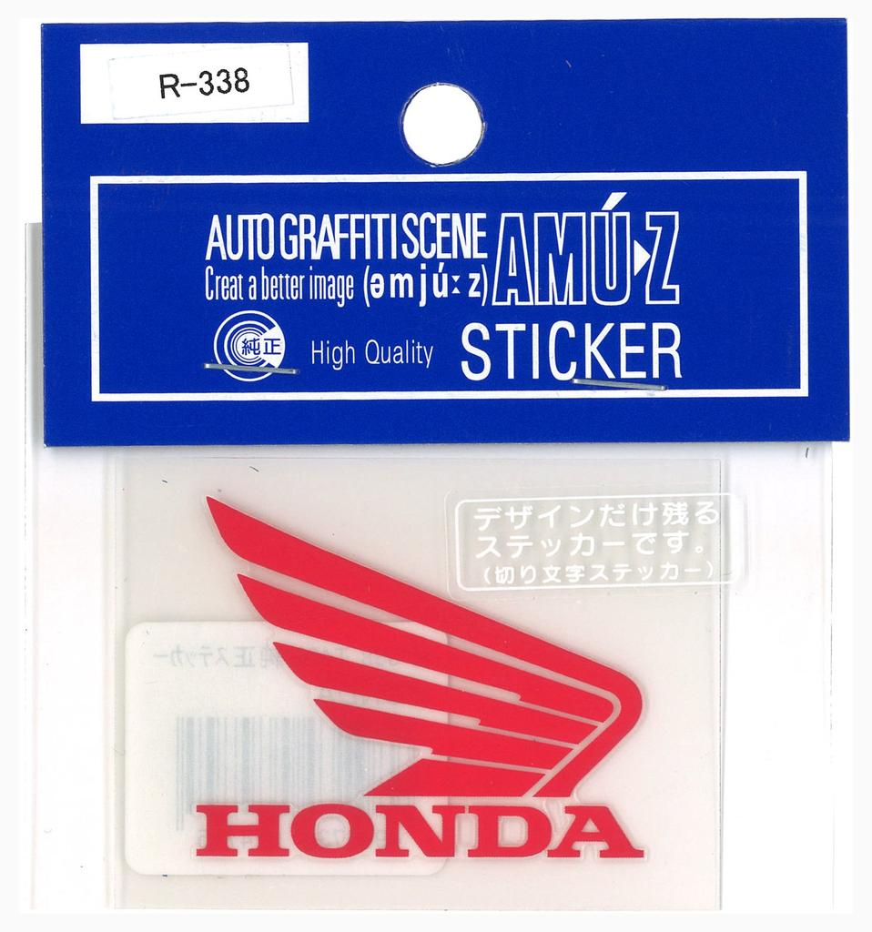 Toyo Mark HONDA Wing Genuine Decal Sticker Right Direction Red R-338