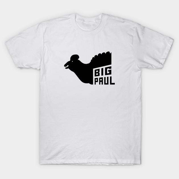 Men Black Print T-shirt Big Paul Black Version No-Cut Transfer Paper Print Cotton Tshirt XL