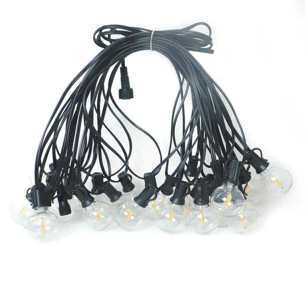 Solar G40 String Lights - Outdoor Festival, Garden, Balcony, Camping, Retro Party Decor.