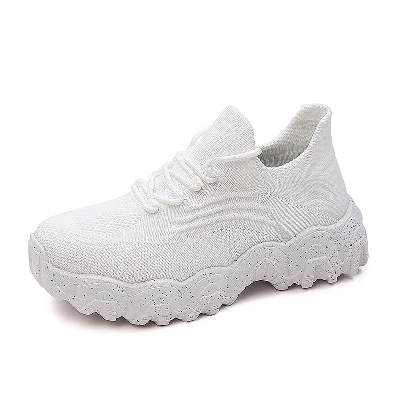 Women Mesh Breathable Casual Sneakers Lace-up White Shoes Ladies Platform Sneakers Female Shoes oversized  Zapatos