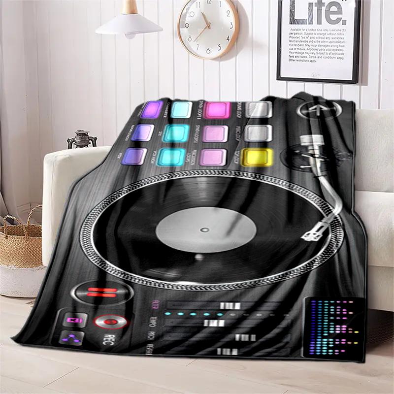 

1PC Music Records printed blanket, all season lightweight home office outdoor nap multifunctional blanket A14 80cm x 120cm