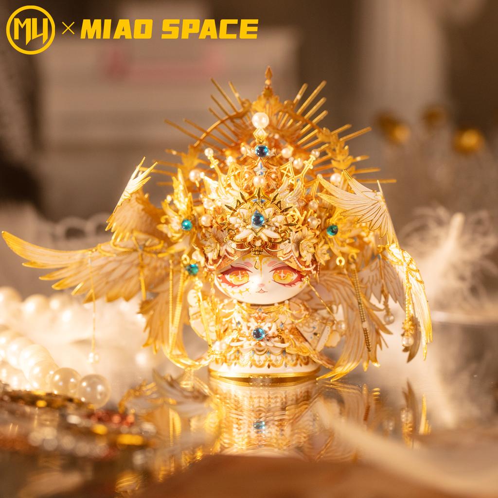 MU X MIAO SPACE Ангельский Кот 3D Металлический Пазл DIY Ручная Работа Образовательная Пазл-Игрушка Настольное Офисное Украшение Подарок для Снятия Стресса