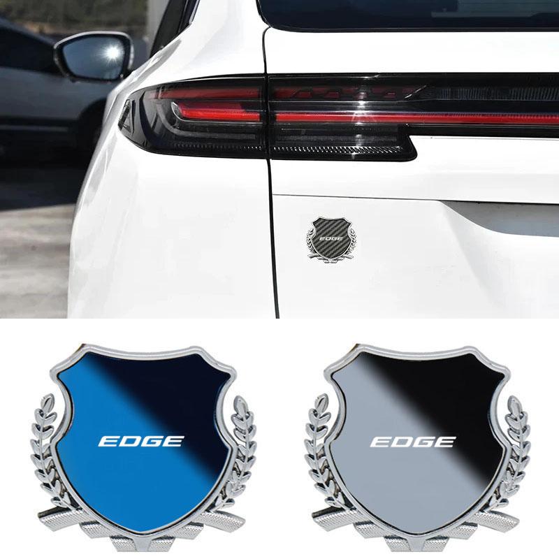 Zinc Alloy Metal Car Fender Emblem Side Window Badge Styling Decal For Ford Edge Logo Exterior Modification Decor Accessories