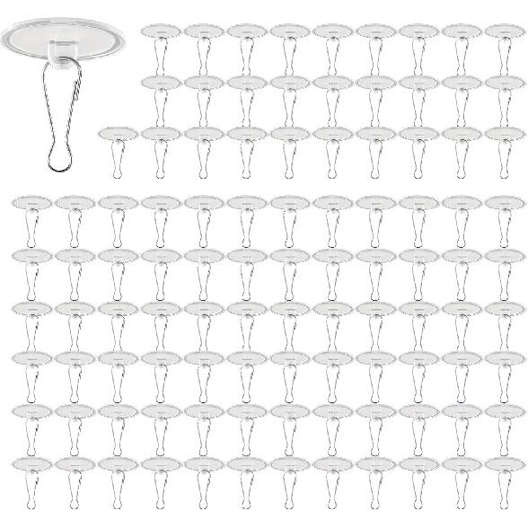 200 Pcs Adhesive Ceiling Hooks, Self-Adhesive No-Drill Hanging Hooks, Damage-Free Removable Small Things for Ceiling Decor Party Wedding Festival