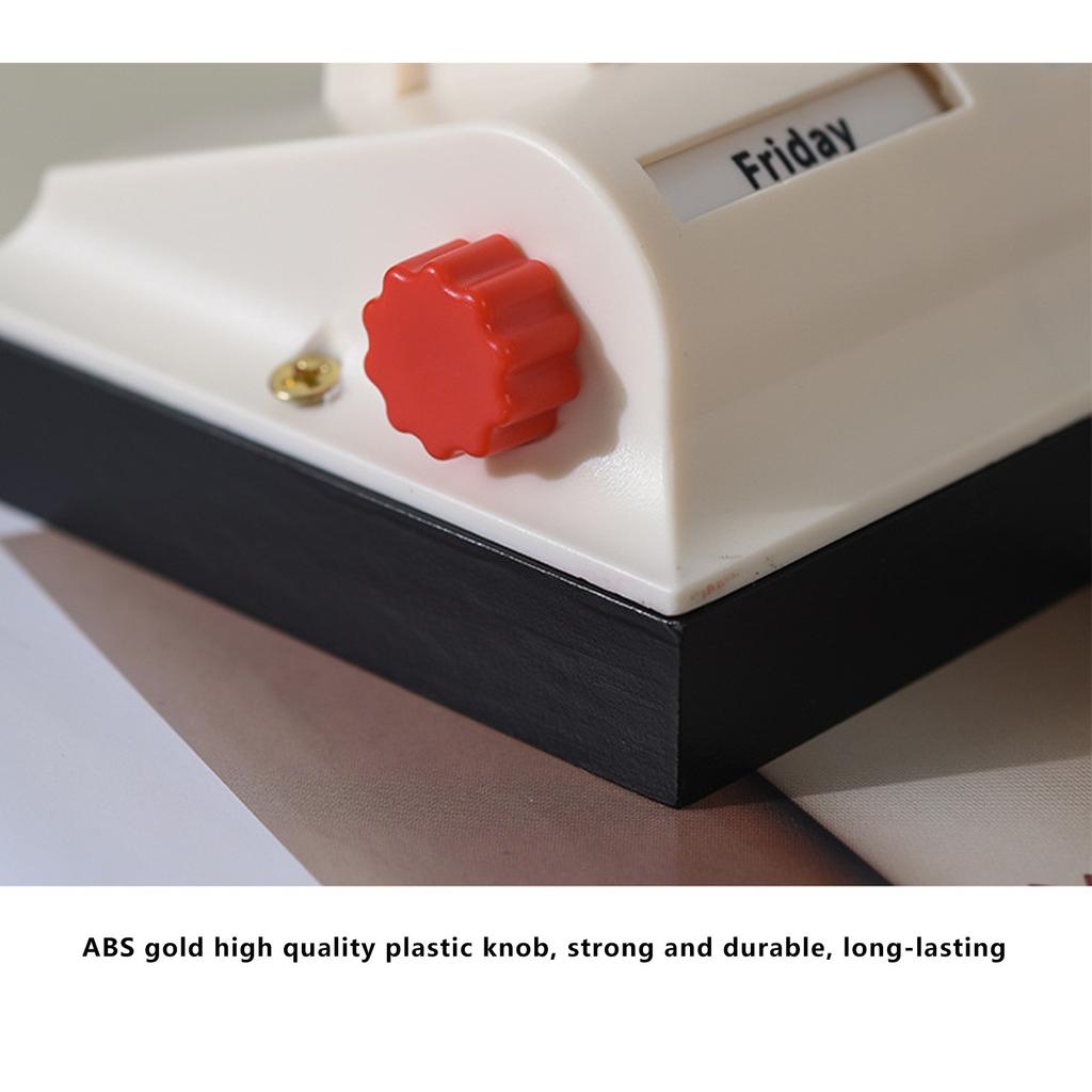 Retro Flip Perpetual Calendar, Rotating Calendar, Month And Week Date Display, Reusable Reminder