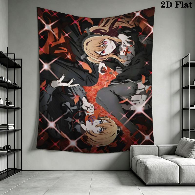 Oshi no K Wall Tapestry Aesthetic Wall Hanging Printed Fabric Blanket Decorative Tapestries for Bedroom Living Room Home Decor