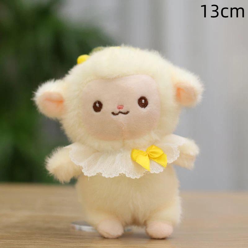 Pp Cotton Little Sheep Plush Keychain Fluffy Soft Cartoon Animal Stuffed Doll Comfortable Portable Sheep Plush Keyring