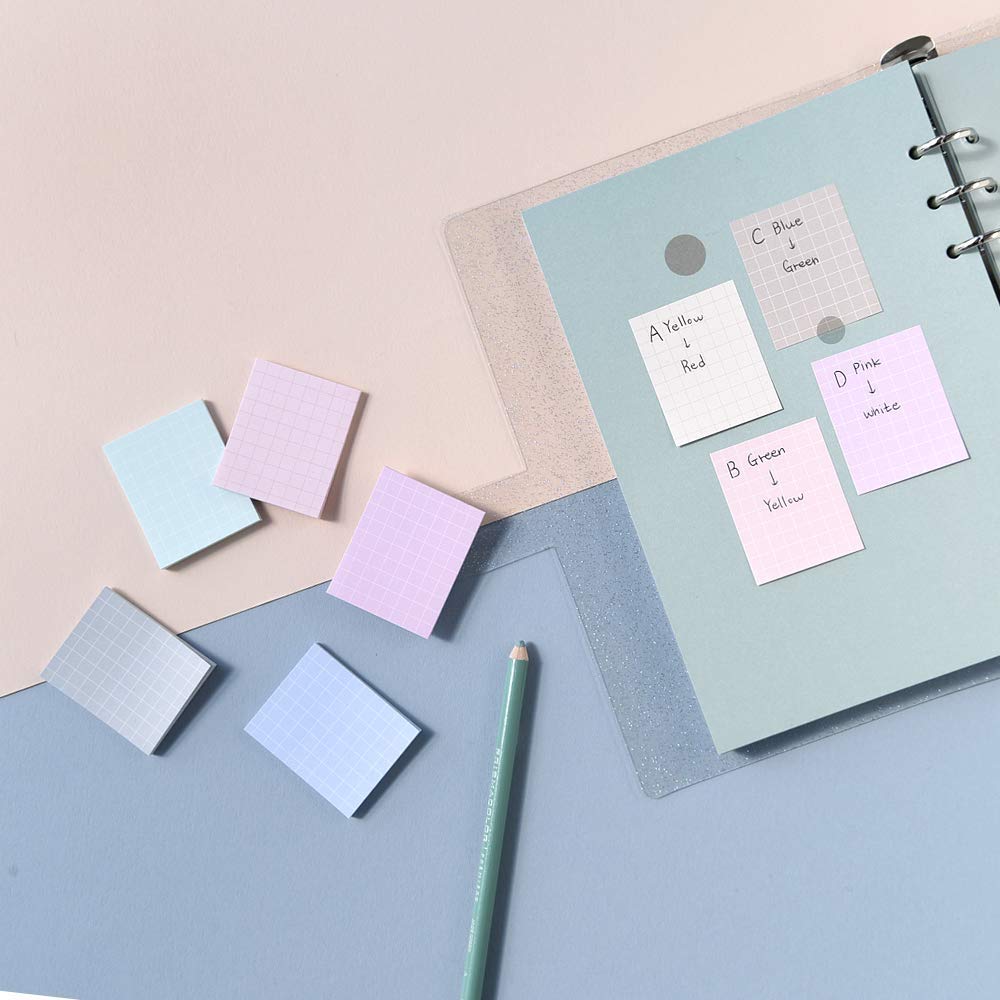Monolike Color Palette Sticky Grid 300 B Set 4p 30 Sheets Per Adhesive Memo - Design,