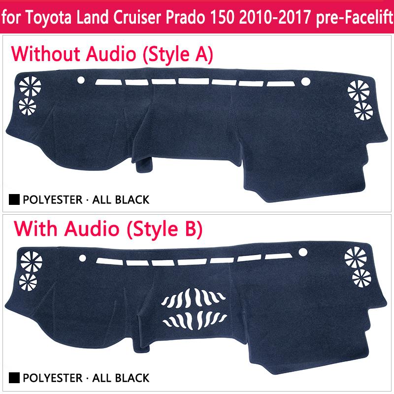

Для Land Cruiser Prado 150 Series 2010 ~ 2017 Pre-Facelift LC150 J150 Противоскользящий коврик для приборной панели Солнцезащитный коврик для приборной панели