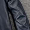 100% Natural Sheepskin Men Genuine Leather Jacket Casual Soft Thin Men's Leather Jacket Blue Coat Spring Autumn