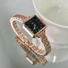 Simple Quartz Watches for Women Retro Alloy Strap Ladies Watches Small Square Dial Wristwatches Gift Clock Relógio Feminino