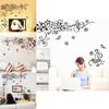 Beautiful Butterfly Vine Flower Vinyl Wall Decals Featuring Stylish Plant Theme For Home Enhancement