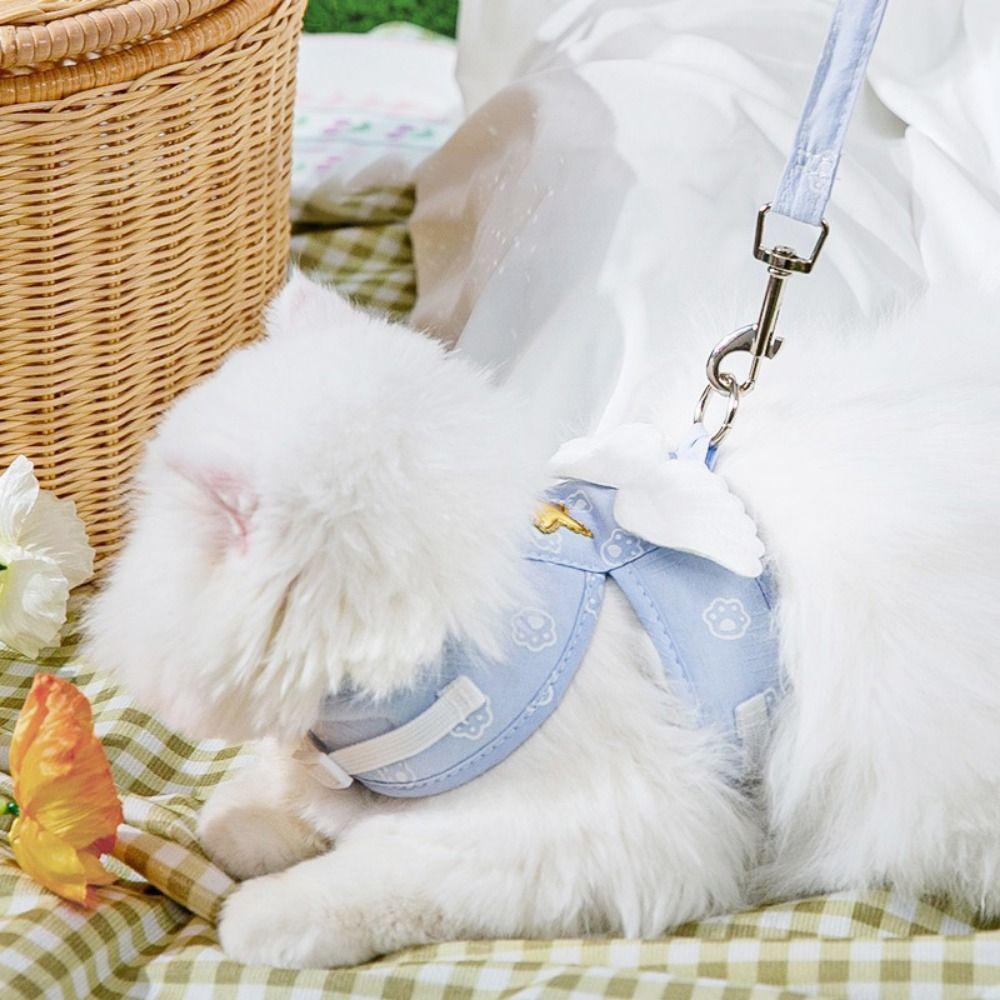 Breakaway with Wings Escape Proof for Walking Cat Collar Cat Vest Cat Harness Leash Dog Necklace