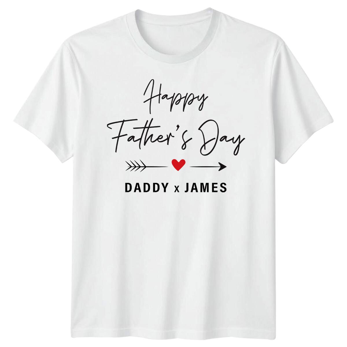 Personalised Mens Happy Fathers Day T-Shirt Funny Tee Best Dad Ever Papa Life#FD XL