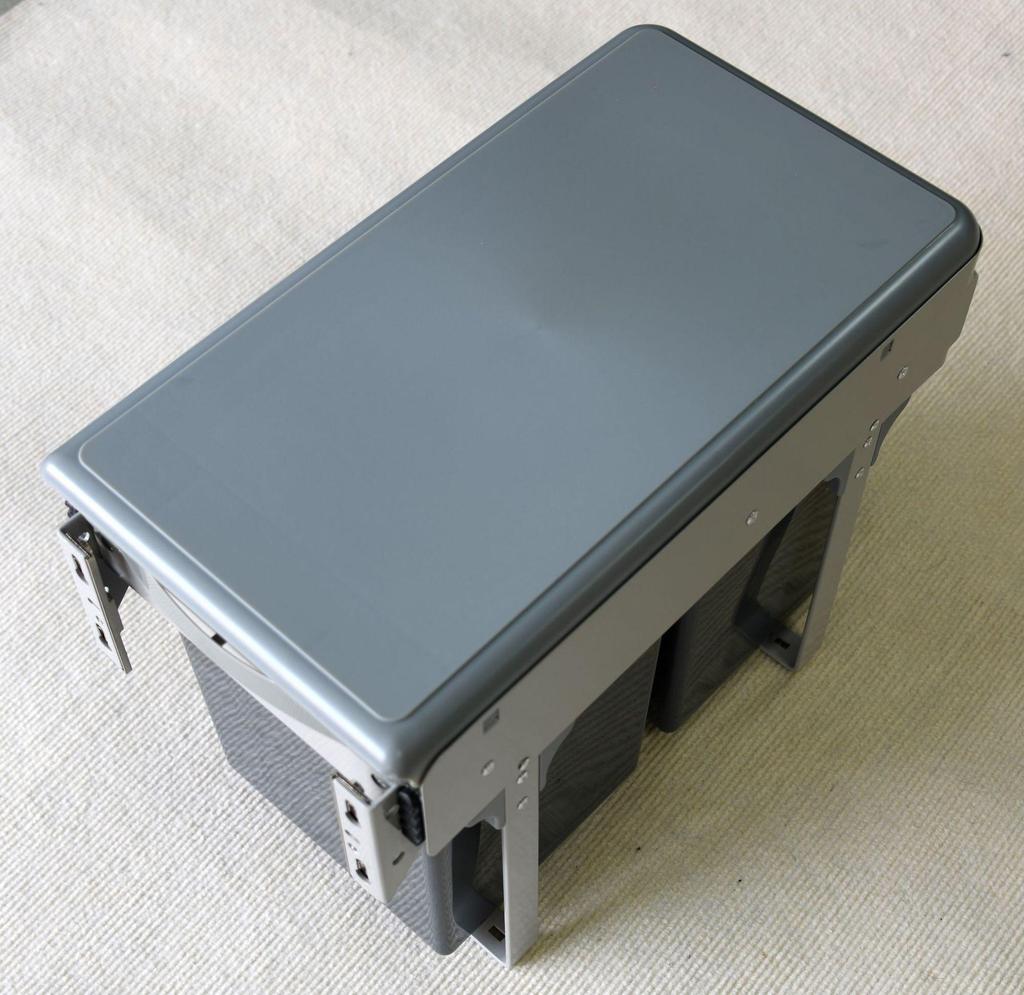 Under-Sink Pull-Out Double Bucket Trash Can with Lid