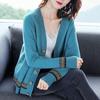 Frühling Herbst Einfarbig frauen Strickjacke Langarm Koreanische Lose V-ausschnitt Taste Pullover Mantel Weibliche Kleidung