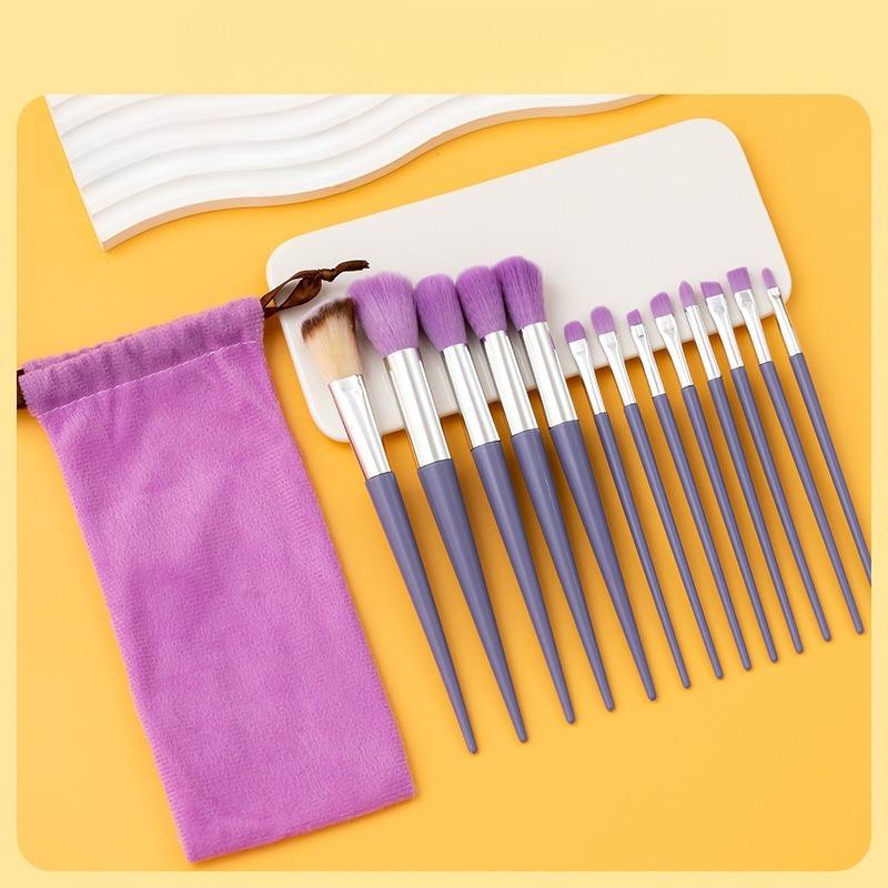 Set da 13 Pezzi di Pennelli Morbidi per Cipria Libera ad Alta Lucentezza Set di Pennelli per Ombretto Trucco Strumenti di Bellezza