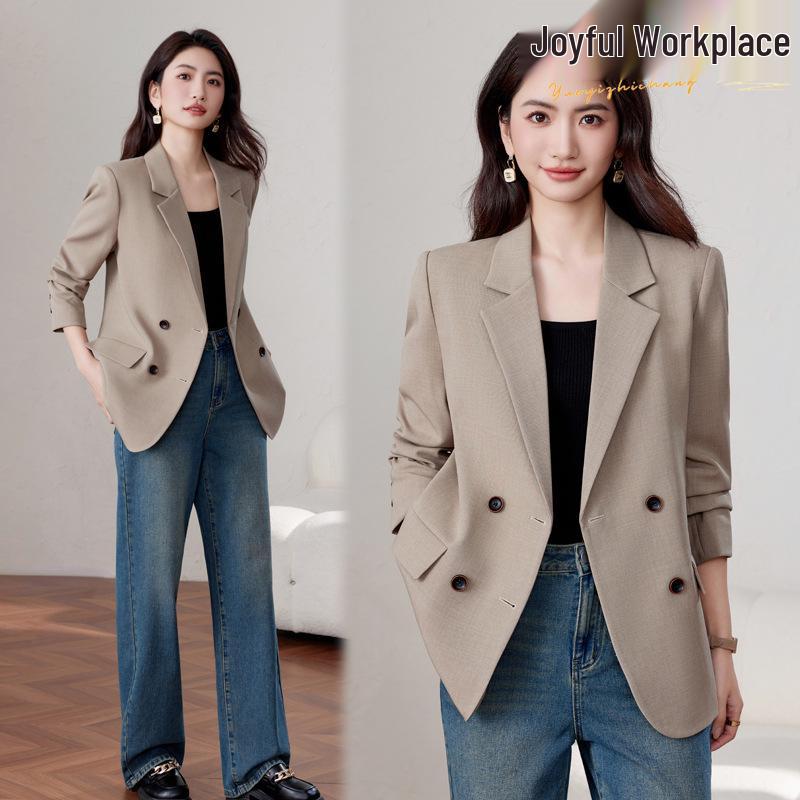 

Women s High-End Double-Breasted Spring Suit Jacket XL