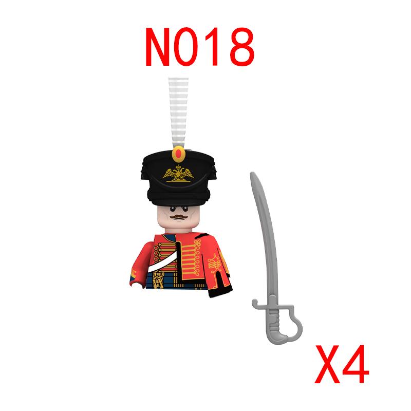 Napoleonic War Military Building Blocks Mini Bricks Figures Gifts Weapons Funs Equipments Russian France UK Italy Solider Toys