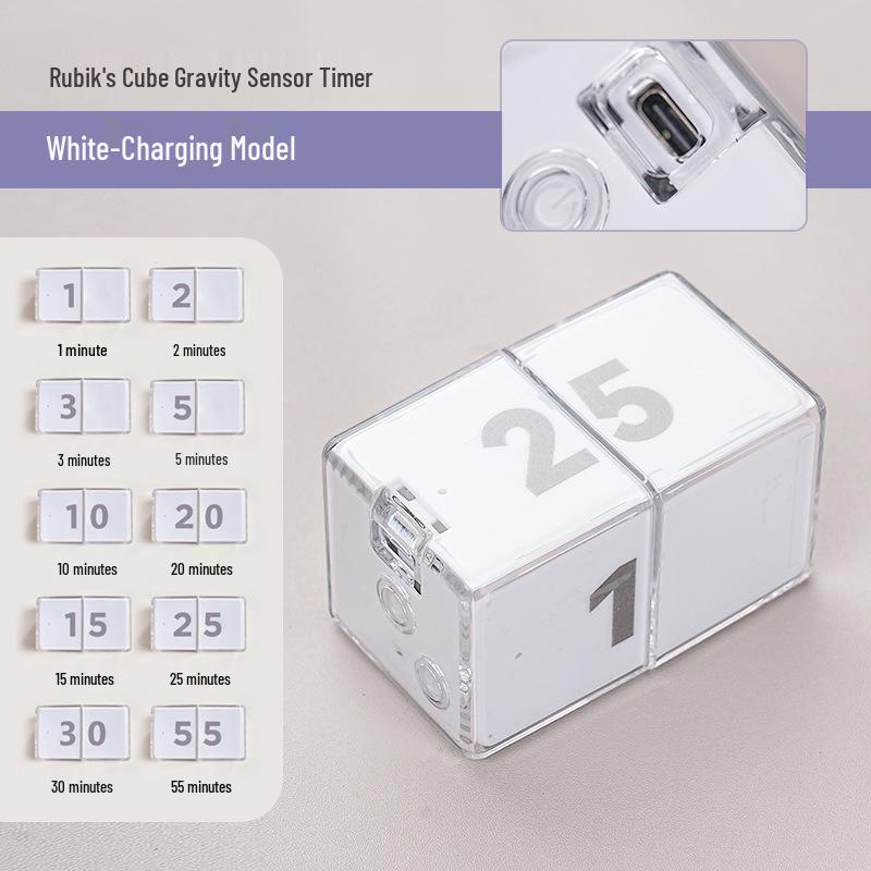 Gravity Flip Timer Cube: Electronic Time Management and Kitchen Reminder Tool
