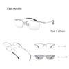 Dimmable Reading Glasses Square Silver Planned by Sabae Manufacturer UV Protection Case Included [FEELLIFE] FLH-001PH-1+1.50