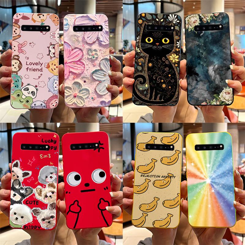 For Samsung S10 5G Case Cute Cartoon Soft Silicone Matte Slim Protective Phone Cover For Samsung Galaxy S10 5G G977N Case Coque