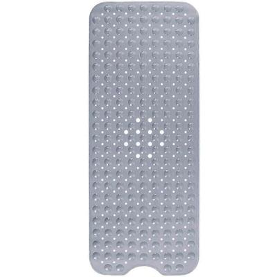 Non-Slip Bath Mat,100 X 40cm,Extra Long Machine Washable,with Suction Cup PVC Material(Grey) Less