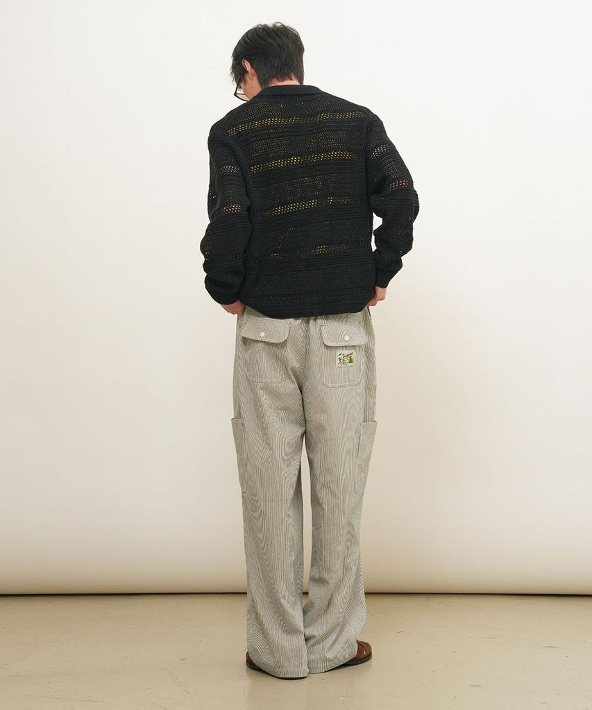 GENERALIDEA Man Side Pocket Striped Pants [Ivory] / Gf1Mpt014