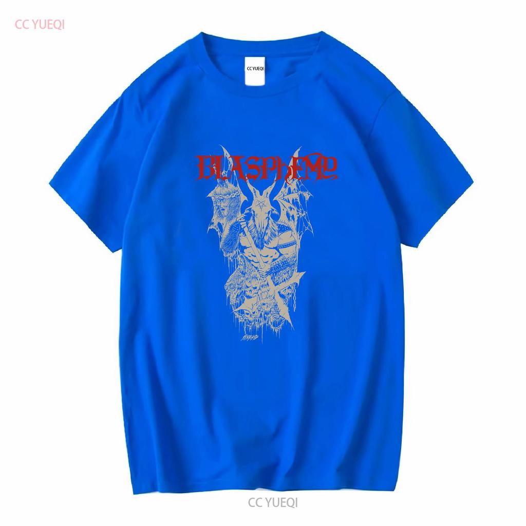 Blasphemy Black Metal Band T Shirt Fullsize S 5XL vintage Washed designer clothes Unisex homme fashion Top For Everyday Wear