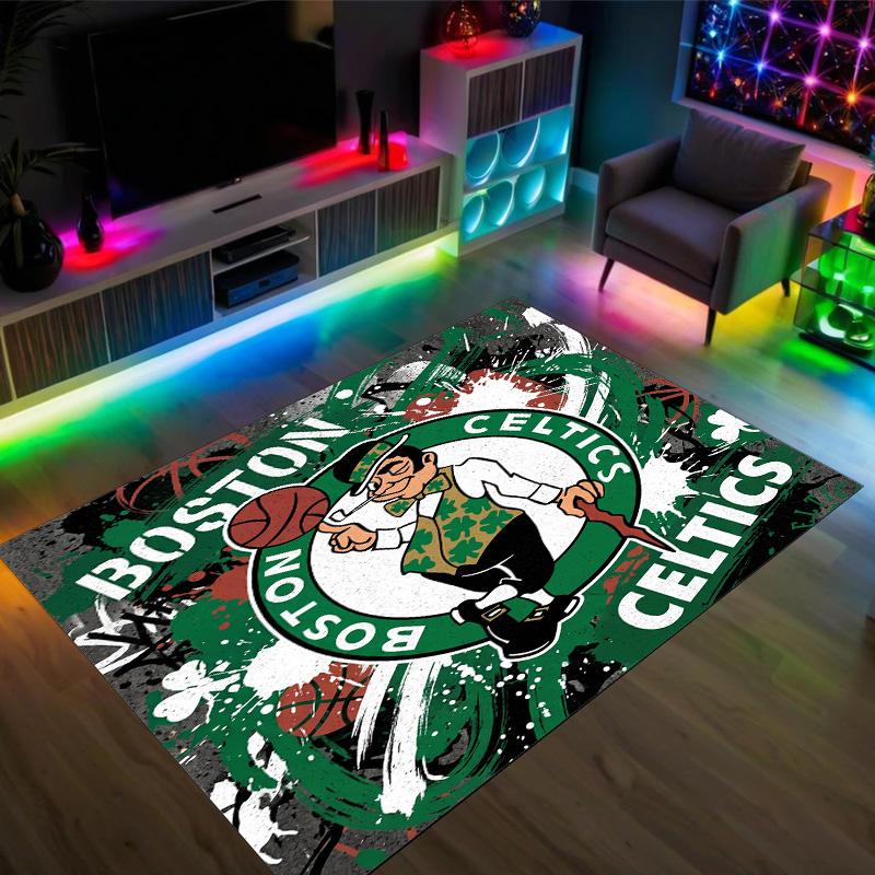 Celtic FC Design Crystal Velvet Carpet Cozy Non?Slip Printed Rug For Bedroom Living Room Entrance