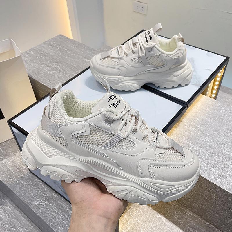 Platform dad shoes women's 2025 new autumn women's shoes street shot small people show height ins trendy sports style casual shoes