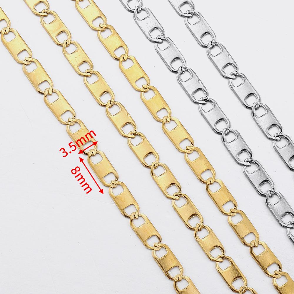 No Fade 2Meters 1Meter Stainless Steel Chains Bulk Chain for Necklace Bracelet Jewelry DIY Component Handmade Crafts Accessories