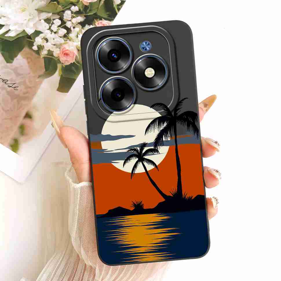 For Itel S23 Plus 4G Case Simple Style Sunset Soft Silicone Back Cover For ITEL S23 Plus 4G Phone Cases Fundas