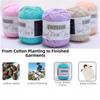 Pure Cotton Cotton Yarn Medium-Thin Crochet Yarn Hand Knitting Yarn  Making Blankets