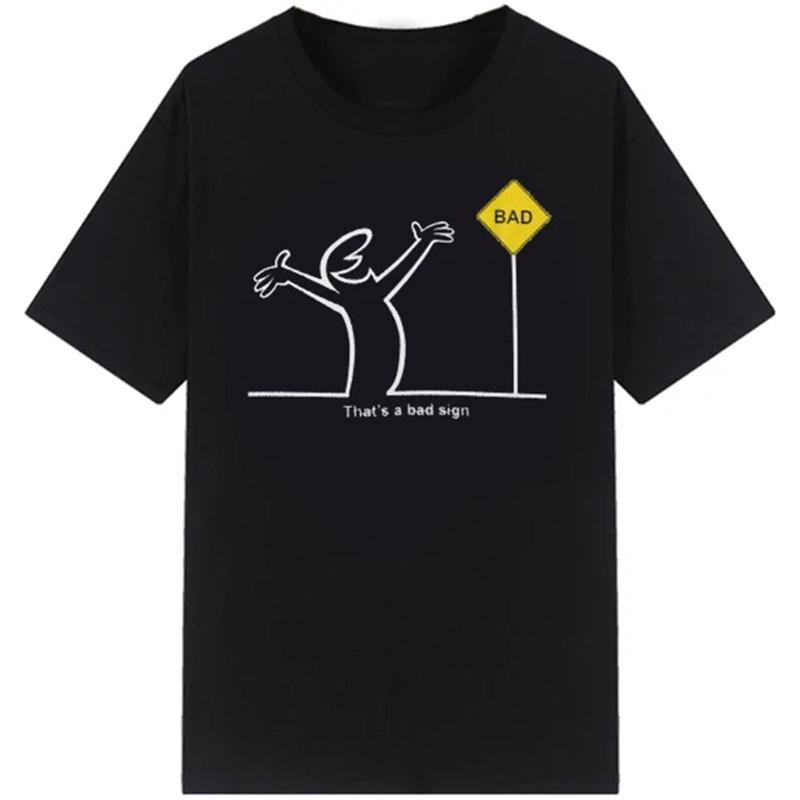 La Linea The Line Osvaldo Cavandoli TV pure cotton T-shirt Street T-shirt Round-neck casual top Camisetas