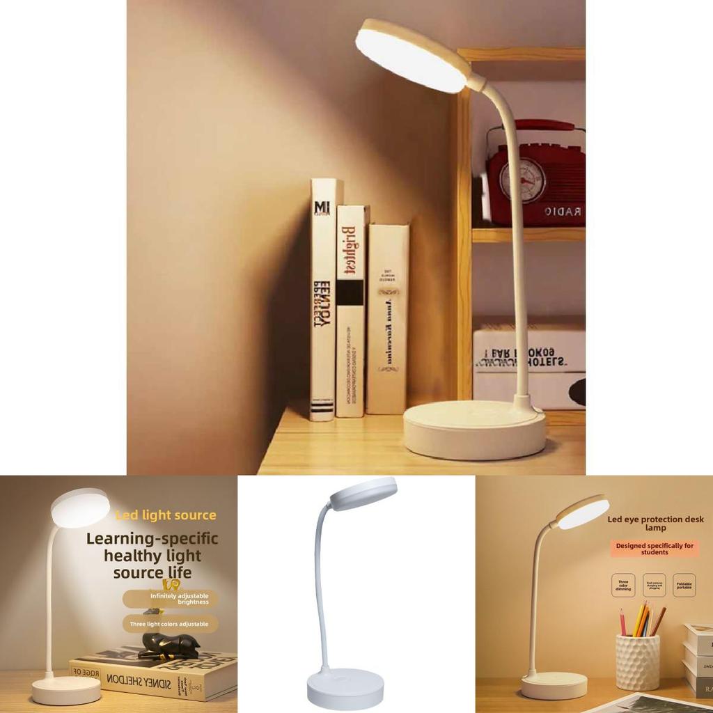Led Study Desk Lamp With Usb Rechargeable Power For Students Reading And Eye Care
