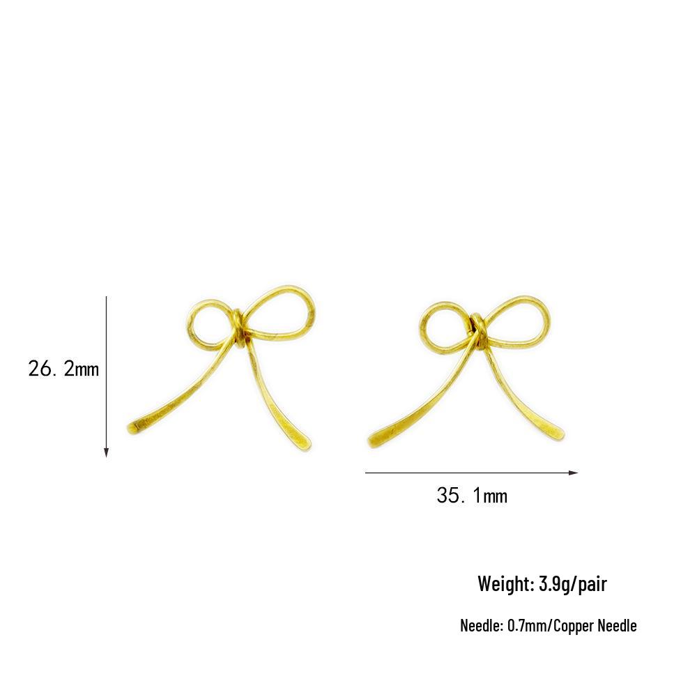 2026 New Brass Earrings: Star & Bow Bead Drop with Earring Backs for Women Brass Raw Material (Platable Color)
