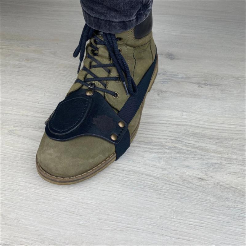 Motorcycle Gear Shifter Anti-Scratch Leather Toe Protector Boot Cover