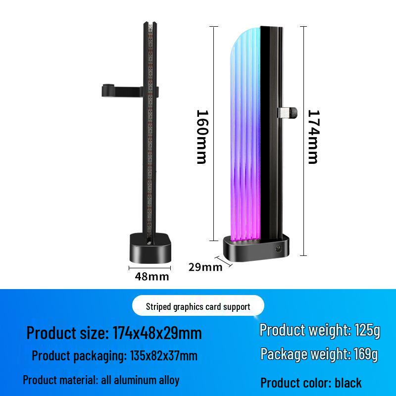 Kreative magnetische Grafikarten-Stützhalterung aus Aluminiumlegierung