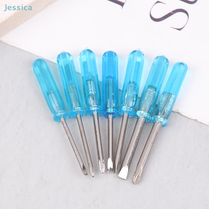 10Pcs Crystal Blue Handle Mini Screwdriver Set , Precision Screwdrivers Repair Tools for Electronics,Toys & Small Projects