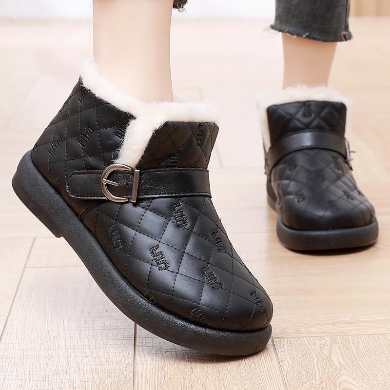 Cotton Shoes Women's New Non-slip Mother Shoes Snow Boots Waterproof Seed Doudou Shoes Thick-soled Velvet Winter Warm Old Beijing