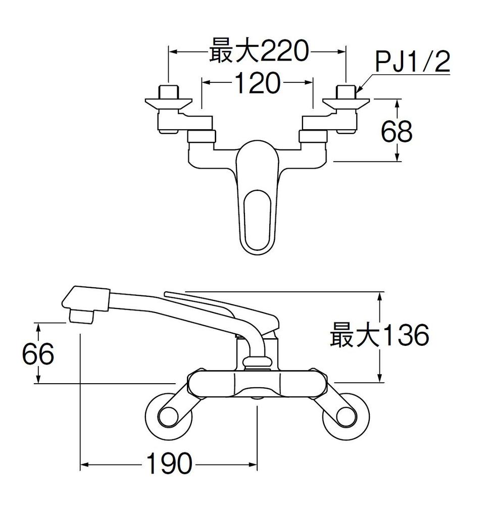 SANEI Single Mixing Faucet K27CDK-13
