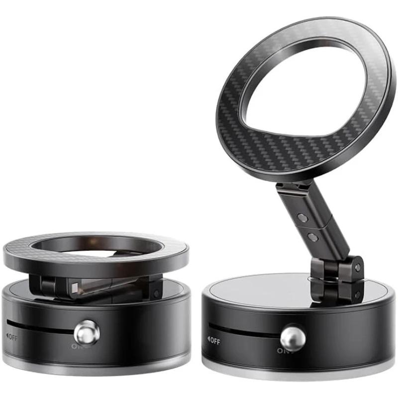 

Car Magnetic Phone Holder 360° Rotation Vacuum Suction Cup Stand For iPhone 17 16 15 14 13 12 Pro Max Samsung Cellphone Bracket чорний