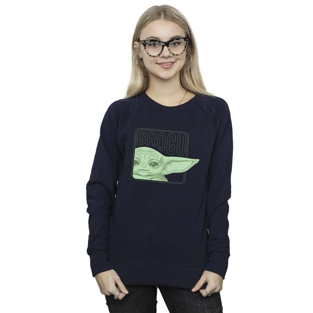 Star Wars Womens/Ladies The Mandalorian Grogu Box Sweatshirt