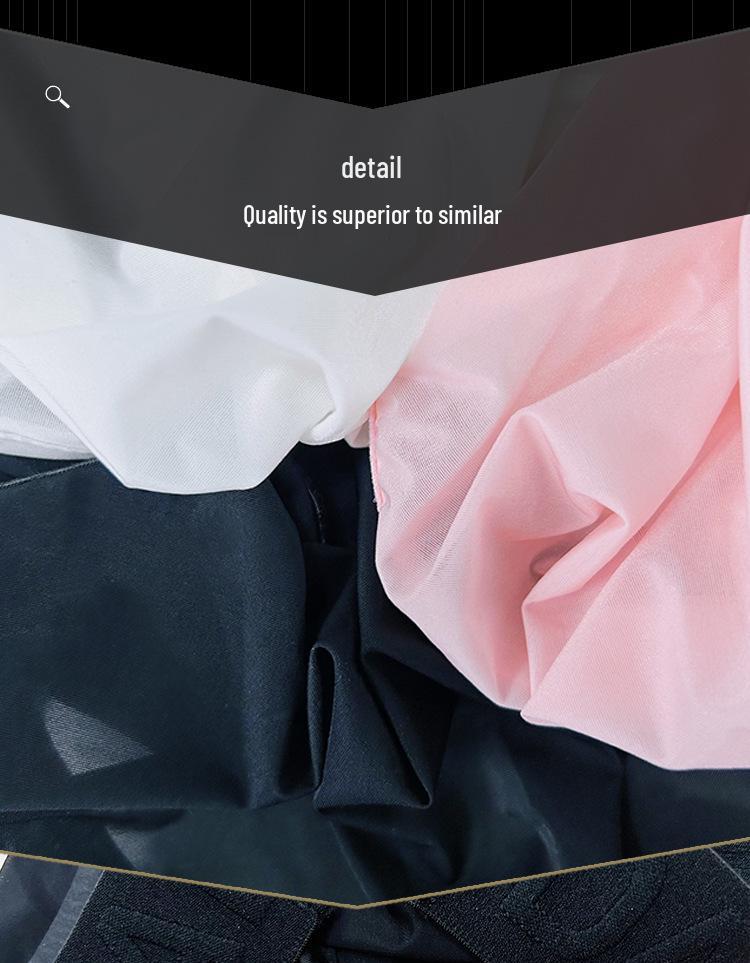 Herren Sexy High-Cut Nahtlose Eis-Seide Slips mit Transparentem Geprägtem Bund