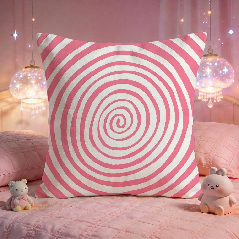 Retro Psychedelic Stripe Cushion Cover Premium Comfort Reversible Pillow Cove Two In One Design for Any Room  Car Interior