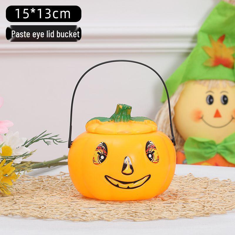 Children's Halloween Pumpkin Lantern Candy Basket - Trick-or-Treat Toy & Decoration