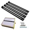 4pcs Drawer Repair Kit Furniture Repair Kit Mounting Brackets Bottom Support Tool Set with Screws Replacement Parts Heavy Duty