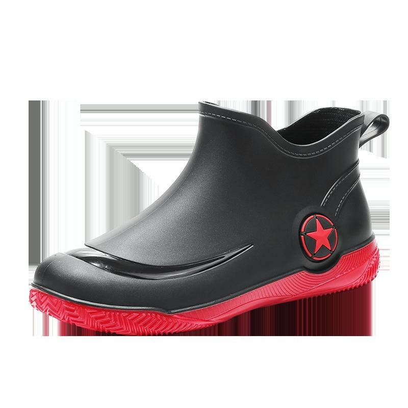 New fashion short rain shoes men's four-season water boots low-top non-slip fishing water shoes waterproof rain shoes